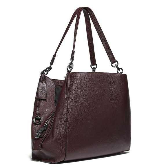 Coach Oxblood Gunmetal Dalton 31 Bag EUC - Picture 2 of 16